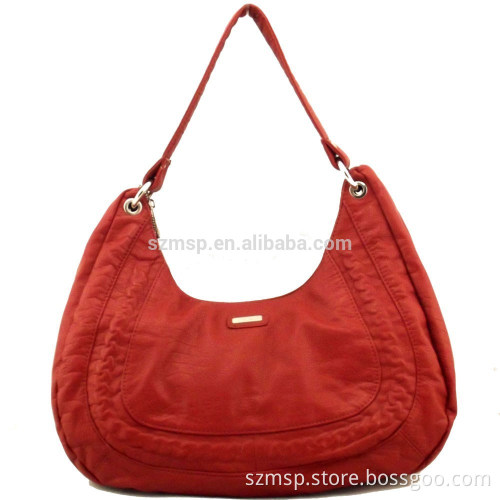 Snake PU washing effect ladies shoulder bags